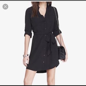 Express black shirt dress